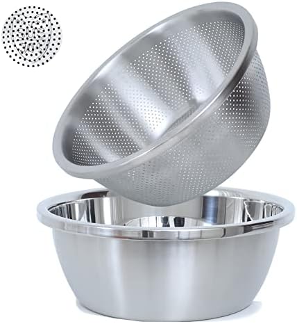 Paoli 304 Stainless Steel Fine Mesh Colander Set, 2QT Large Capacity