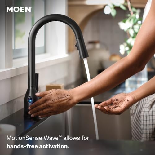 Moen Riley Touchless Pulldown Kitchen Faucet, Matte Black