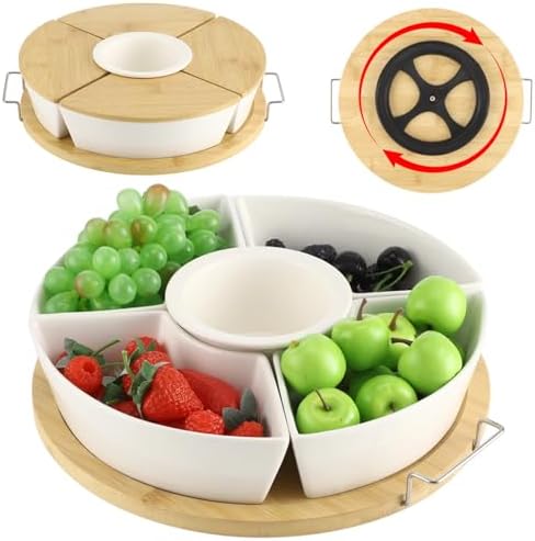 Taco Bar Serving Set for a Party, Veggie Tray Platter with Lid