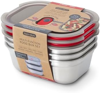 BLACK + BLUM Stainless Steel Container Set, 30 oz x 3