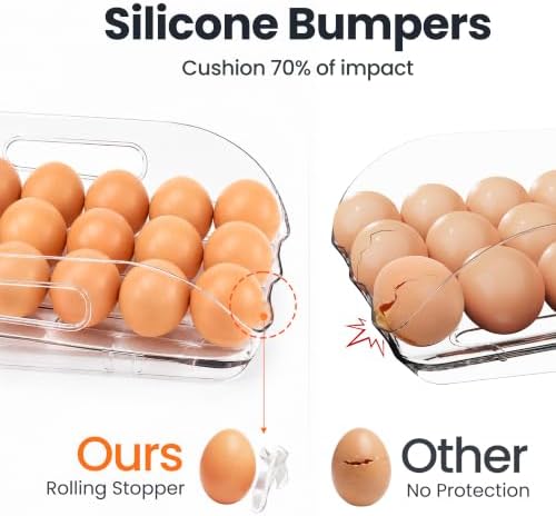 SMRCAD 36-Egg Holder for Fridge, Auto-Rolling