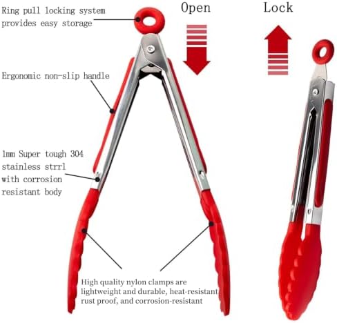 7 Pack 7-Inch Mini Kitchen Tongs