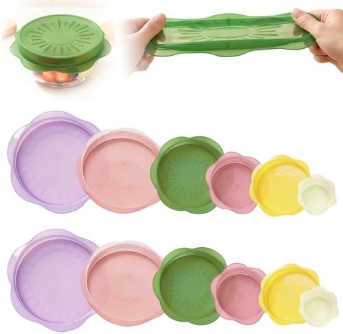 Silicone Stretch Lids, 12 Pack