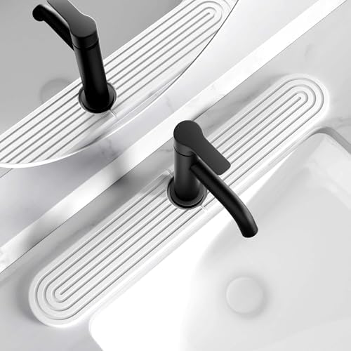 Kitchen Faucet Mat - Diatomite Splash Guard for Sink, Quick-Drying