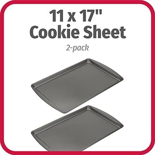 GoodCook Everday Nonstick Carbon Steel 17 x 11-Inch Baking Sheet Set