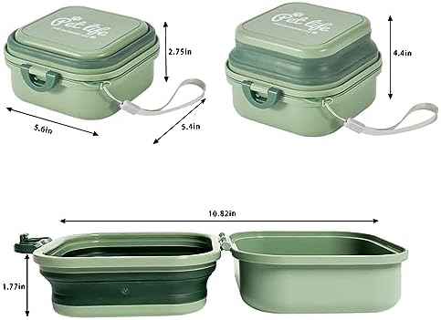 Collapsible Dog Bowls, 2-in-1 Portable Food and Water Feeder