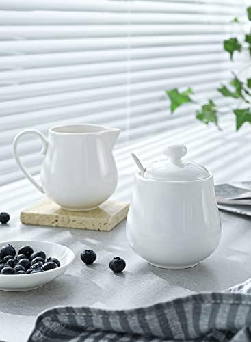 Sweese 12 Ounce Porcelain Sugar and Creamer Set, Coffee Serving Set