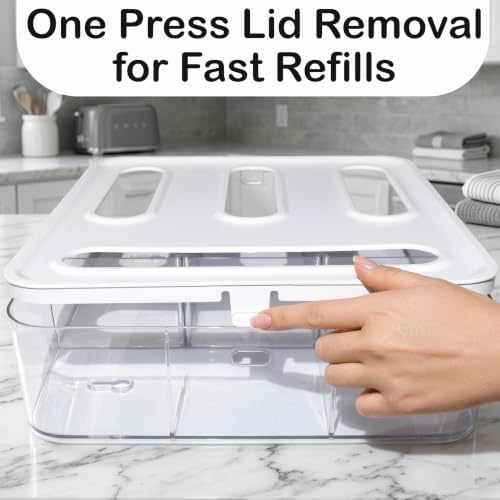 Bag Storage Organizer for Kitchen Drawer, Plastic Bag Container Holder