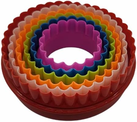 Handy Housewares 6pc Scalloped Biscuit/Cookie Dough Cutter Set, Round & Flower - Image 4