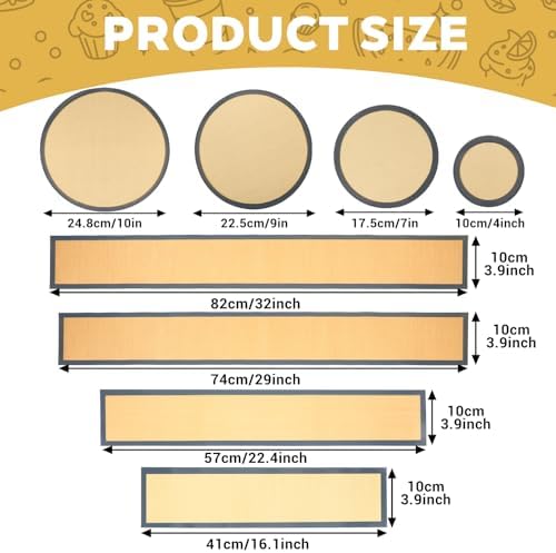 4 Set Silicone Baking Mats for Springform Pans