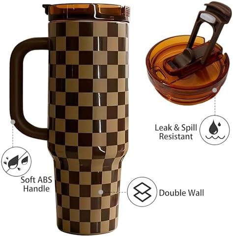Insulated Tumbler with Straw | Double Wall Stainless Steel Travel Mug