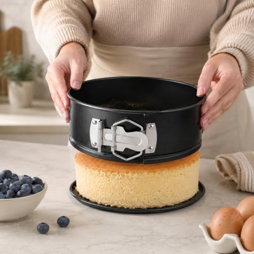 4 Pcs 6 Inch Non Stick Springform Pan with Baking Papers