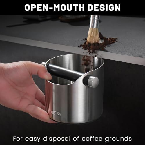Espresso Knock Box, Stainless Steel coffee grounds container, Espresso