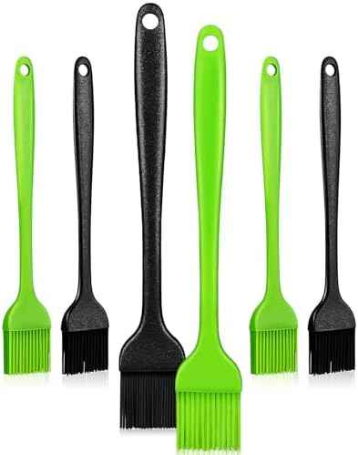 6pcs Silicone Pastry Brush Set, Heat Resistant Oil Brushes for Baking