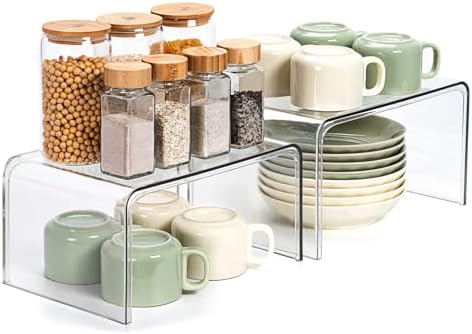 Bobomoment Clear Cabinet Organizer, Set of 2