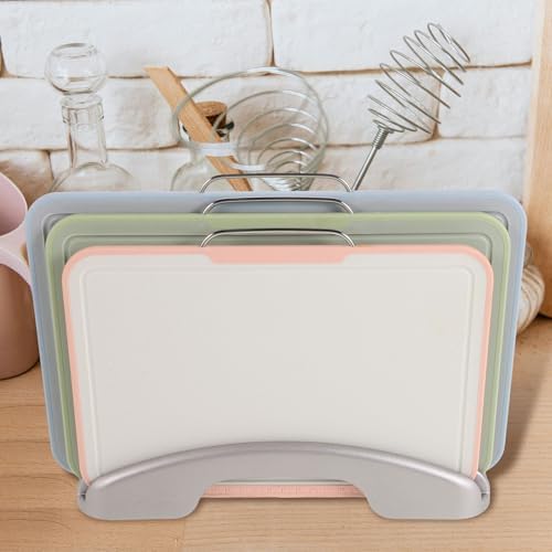 Kitchen Cutting Board Set with Stand, Plastic PP Prep Boards