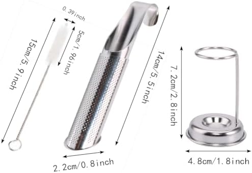 3 Piece Stainless Steel Tube Hanging Tea Maker with Stand and Cleaning