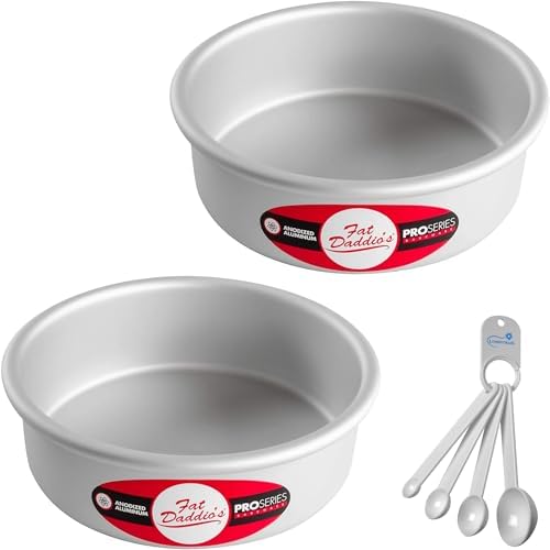 Lumintrail Fat Daddios 2 Pack Round Cake Pan | 6 x 2 Inch | Anodized
