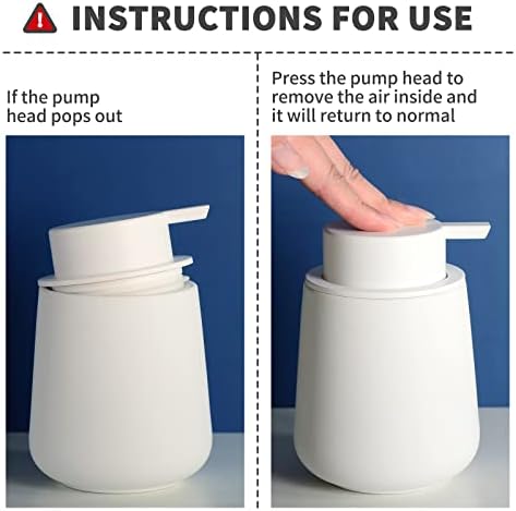 Bosilunlife 12Oz Ceramic Foam Soap Dispenser for Bathroom Kitchen