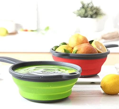 Vctitil Foldable Space-Saving Silicone Colander Strainer Colander Dish