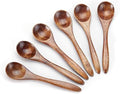 Sevensun Small Wooden Teaspoon, 6pcs Serving Wooden Utensils For