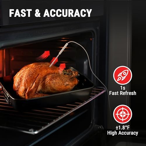 TempPro TempTrack Digital Meat Thermometer with 2 Meat Probes