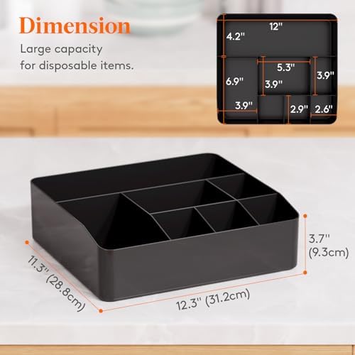 Lifewit Paper Plate Organizer and Silverware Caddy