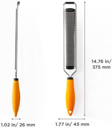 Deiss PRO Lemon Zester & Heavy Duty Grater - Parmesan, Garlic, Nutmeg
