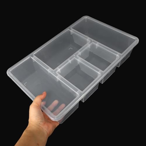 Mipcase Divided Food Storage Container with Lid, PP Snack Box