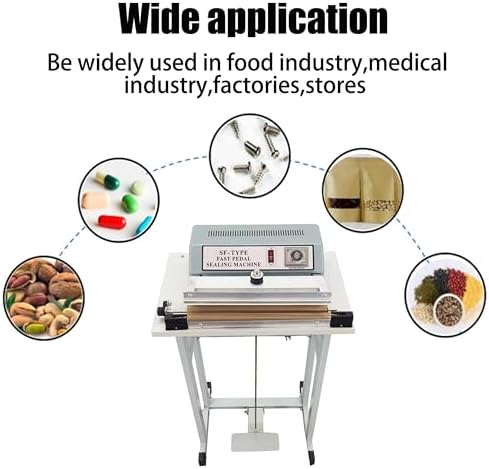 INTBUYING 110V Foot-pedal Sealing Machine, 3mm/0.6mm Width