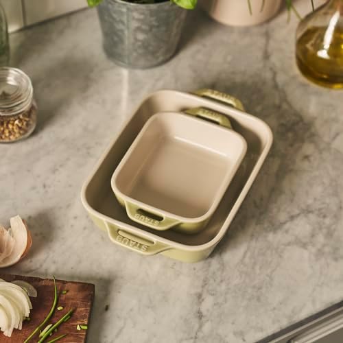 STAUB Ceramic 2-Piece Rectangular Baking Dish Set, Macaron Pastel