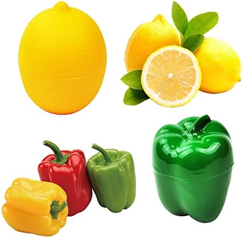 LICHMA 5pcs Plastic Vegetable Storage Box Lemon Onion Tomato Green