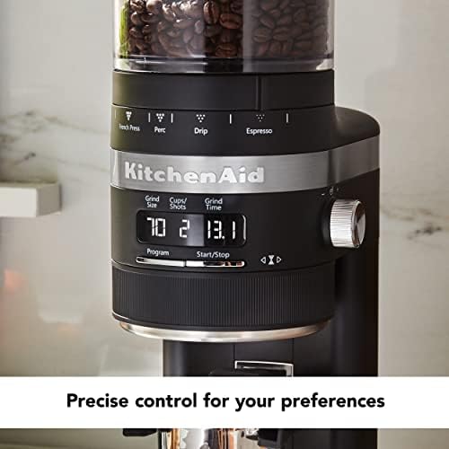 KitchenAid KCG8433 Burr Coffee Grinder, Matte Black