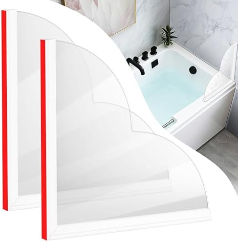 2 Packs Large Shower Splash Guard, Self-Adhesive Water Blocking for