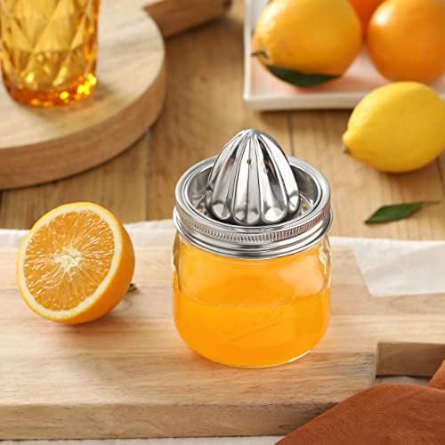2-Pack Stainless Steel Juicers with Glass Mason Jars