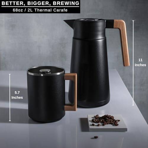HASTINGS 68 Oz Pour Over Coffee Maker Set, Stainless Steel Filter