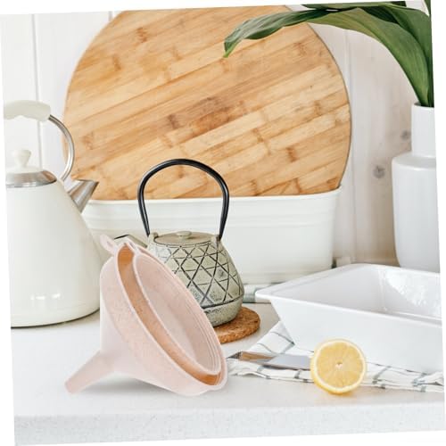 Kitchen Funnel with Handle 2 Pack Wide Mouth PP Plastic