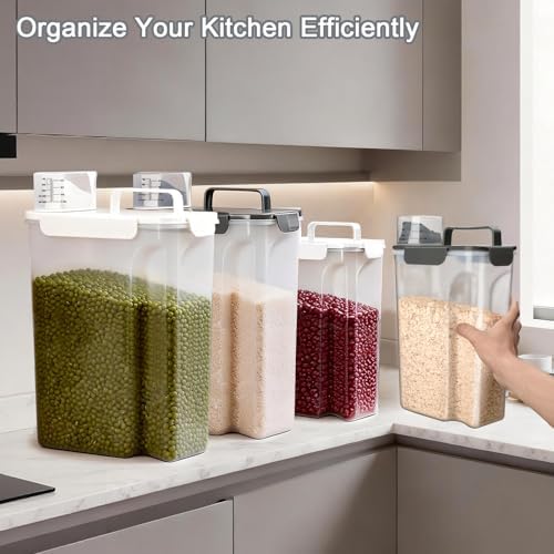 Komzon Rice Storage Containers, Airtight Cereal Containers Storage