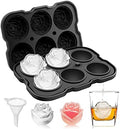 Ice Cube Tray, Mikiwon Rose 2 Inch Ice Mold with Lid