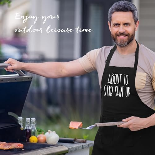 Funny Kitchen Apron with Pockets, Gifts for Chefs Cooks, Gifts for