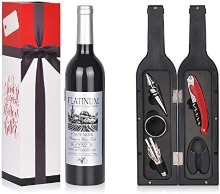 Solaris Wine Accessories Gift Set, 5-Piece Deluxe Corkscrew Opener