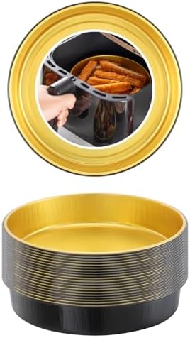 7 Inch Air Fryer Foil Pans, 20 Pack, 24.5oz Round