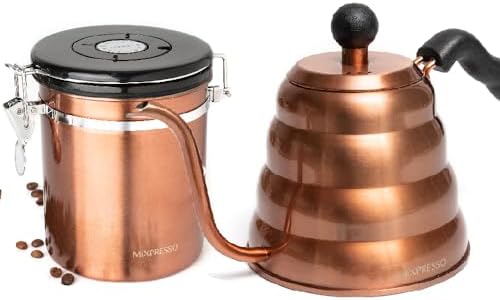 Mixpresso Gooseneck Coffee Kettle with Coffee Container, 1.2 Liter