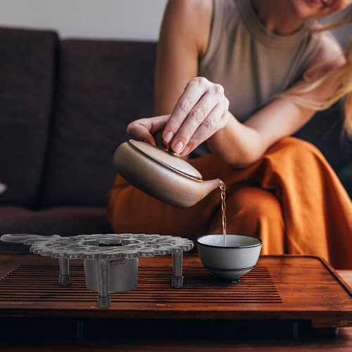Japanese Cast Iron Teapot Warmer Base, Tealight Heating Stove