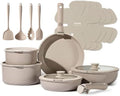 CAROTE 19pcs Pots and Pans Set Non Stick, Detachable Handle Cookware