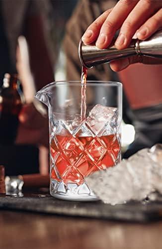 KITESSENSU Bar Mixing Glass, Seamless Pitcher for Stirred Cocktails