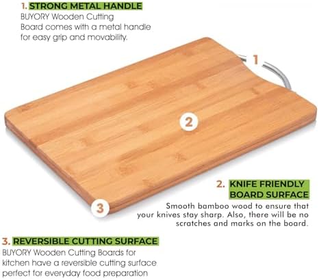 Cutting Boards for Kitchen - Bamboo Cutting Board Cutting Boards Juice