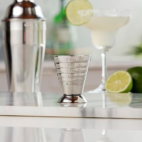 True Trio Multi-Unit Drink Measure, Shot Measuring Cup with Oz, Ml