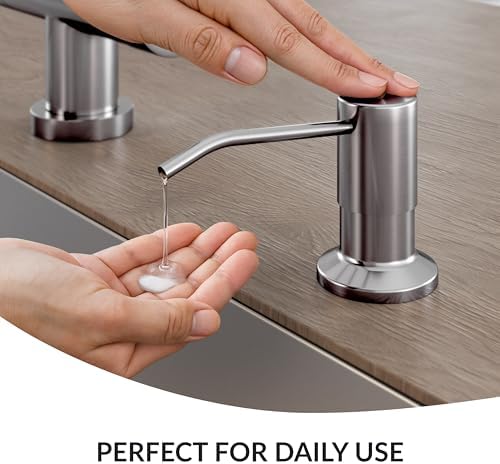 Soap Dispenser for Kitchen Sink, Brushed Nickel