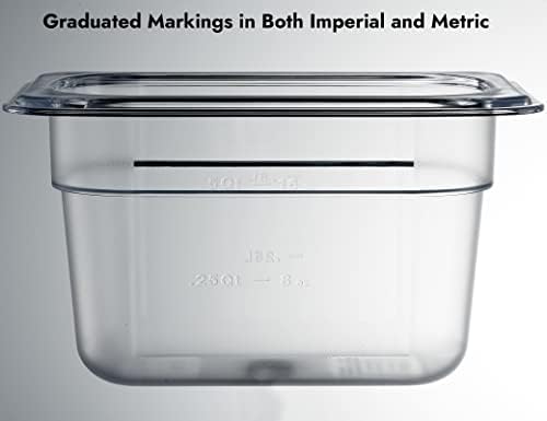 CURTA 6-Pack 1/9 Size 4" Deep NSF Polycarbonate Food Pans | Dishwasher